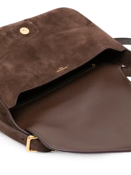 Zomšinė rankinė Balenciaga ruda