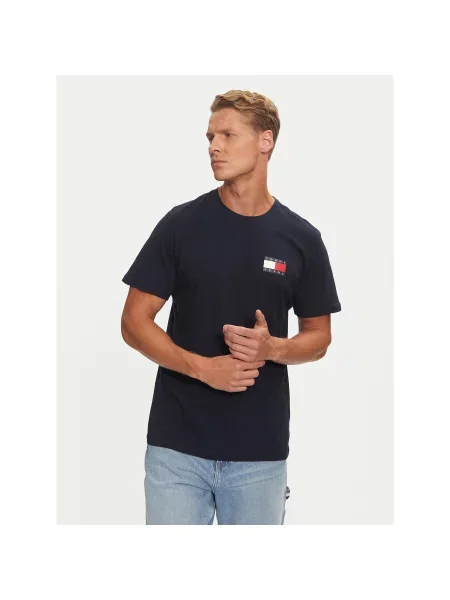 Tommy Jeans T-shirt Essential Flag tamnoplava