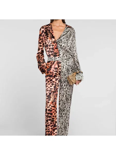 Spodnie Roberto Cavalli z nadrukiem w panterkę