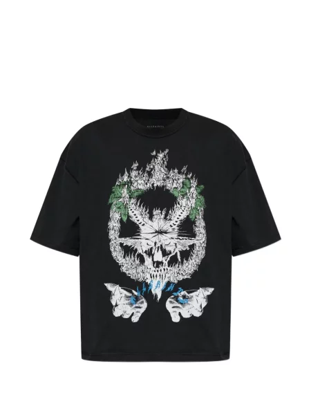 Tricou Allsaints cu decolteu rotund negru