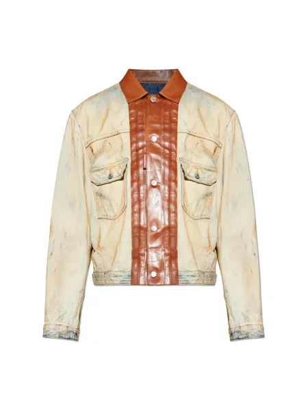 Kurtka jeansowa Dsquared2 beżowa