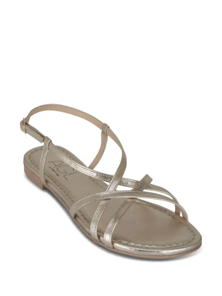 Sandale Agl din piele slingback auriu