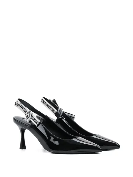 Pantofi cu toc Karl Lagerfeld slingback negru