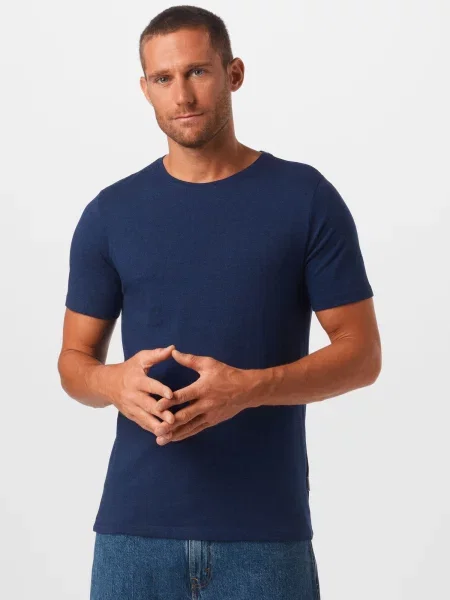 Lindbergh tricou barbati marin melanj albastru