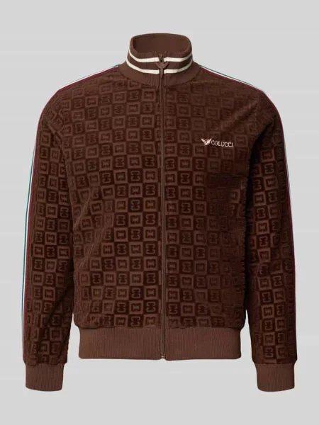 Bluza rozpinana Carlo Colucci z logo brązowa