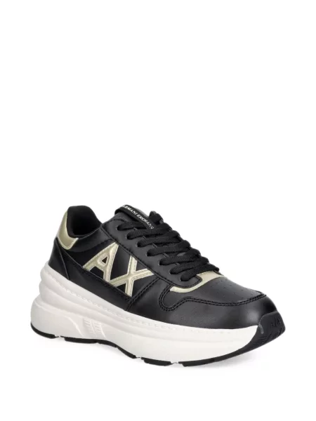 Chunky tenisky Armani Exchange s autogramem černé
