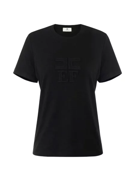 Tricou Elisabetta Franchi din jerseu negru