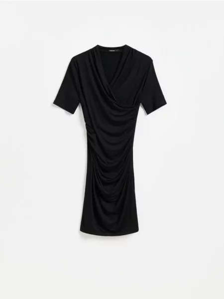 Reserved Rochie mini cu falduri negru