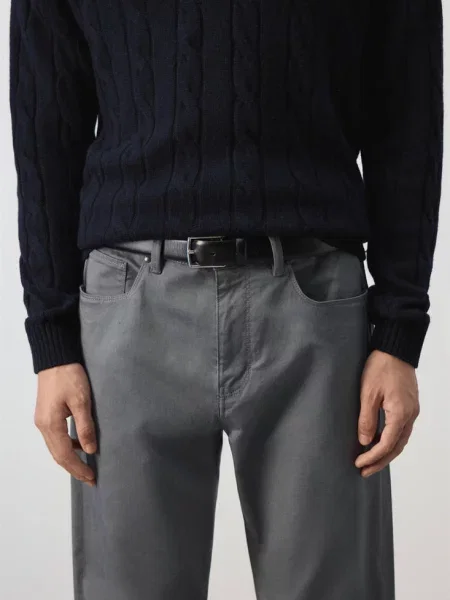 Spodnie regular fit ciemnoszary Mężczyzna 38 MANGO MAN