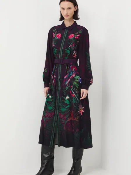 Medicine sukienka multicolor midi prosta