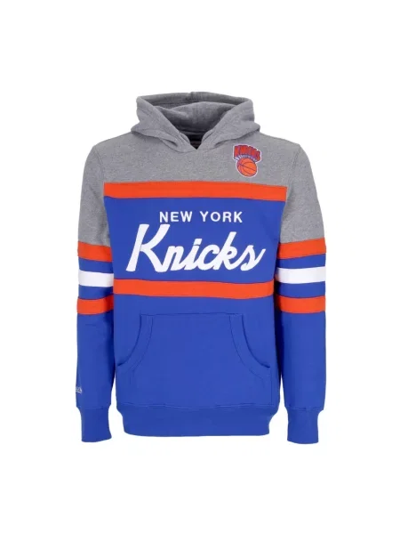 Bluza z kapturem Mitchell & Ness z kapturem niebieska