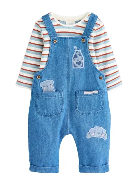 Next Szettek kék farmer / pasztellkék / rozsdavörös fehér