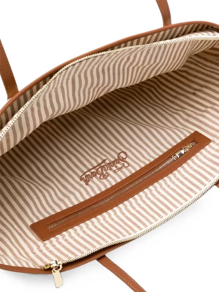 Bőr shopper táska Mc2 Saint Barth autogrammal