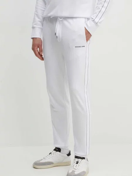 Michael Kors pantaloni de trening cu imprimeu alb