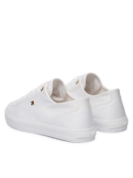 Tenisky Tommy Hilfiger Th Foxing Sneaker Canvas biela