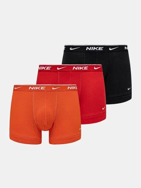 Pánske boxerky Nike Everyday Cotton Stretch Trunk 3 páry team orange/uni red/black červená