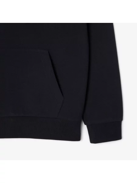 Lacoste Bluza Z Kapturem Z Piki granatowa