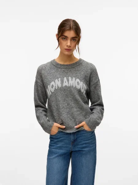 VERO MODA Pulover AMOREMIO deschis / amestecat gri