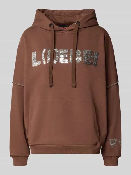 Bluza z kapturem o kroju oversized z czystej bawełny model L I EBE' Miss Goodlife