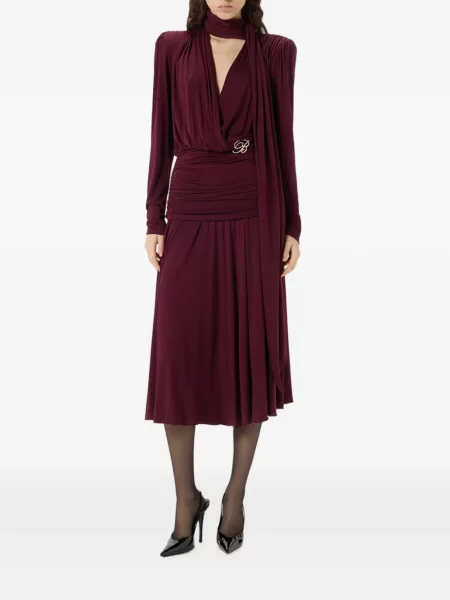 Rochie midi Blumarine drapată violet