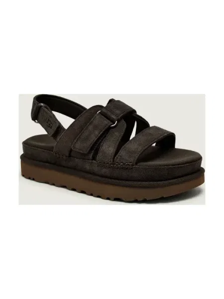 UGG Sandale GOLDENSTAR GLEAM | piele întoarsă maro