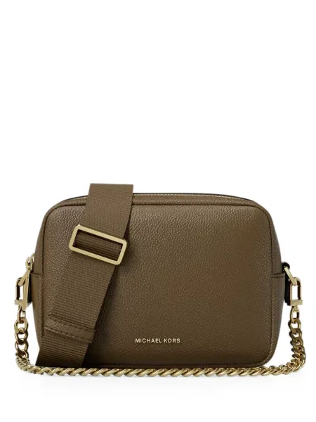 Matlasat geanta crossbody Michael Michael Kors cu autograf maro