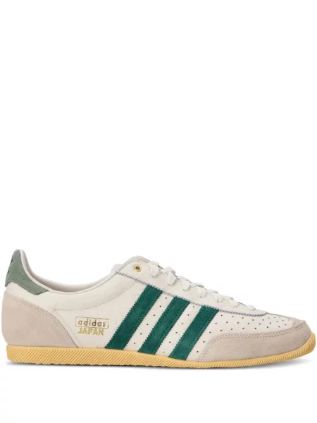 Sneakerși Adidas din piele de căprioară alb