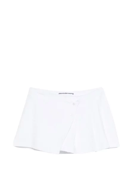 Fusta plisata Alexander Wang plic alb