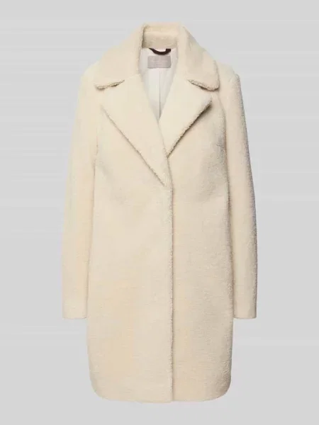 Płaszcz ze sztucznego futra z połami Christian Berg Woman Selection białe