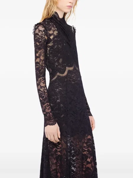 Rochie maxi Rabanne din dantelă lungă de costum negru