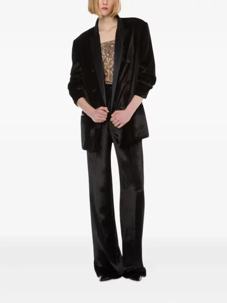 Sacou Alberta Ferretti din satin negru