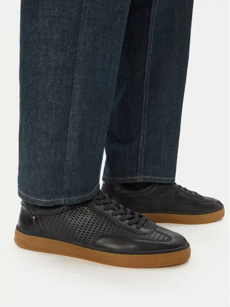 Tenisice Tommy Hilfiger Lo Lux Cut Out crna
