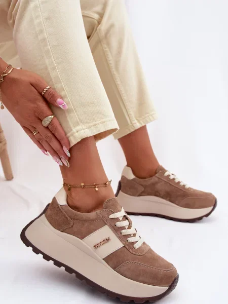 Kožené tenisky Boto béžové