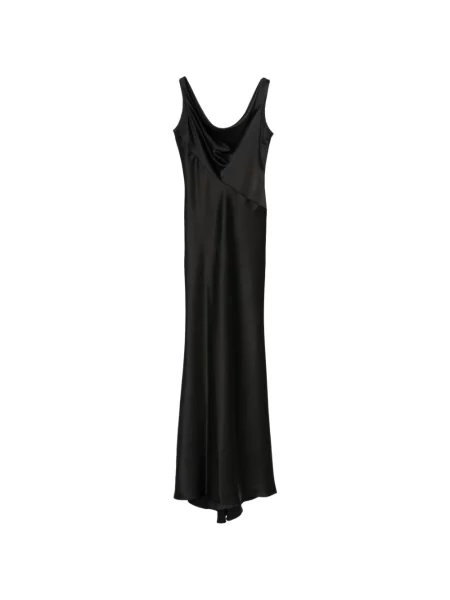 Gâtul glugii rochie maxi Amsale negru