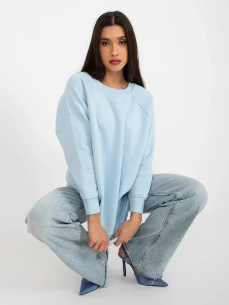 Hanorac cu glugă Fashionhunters albastru