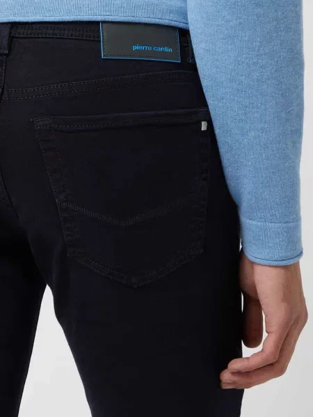 Jeansy o kroju slim fit z dużym dodatkiem streczu model ‘Lyon’ — Futureflex Pierre Cardin czarne
