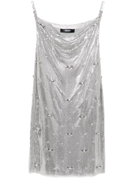 Rochie Versace plasă de costum argintiu