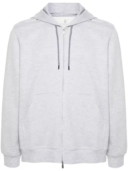 Суичър с качулка Brunello Cucinelli сиво