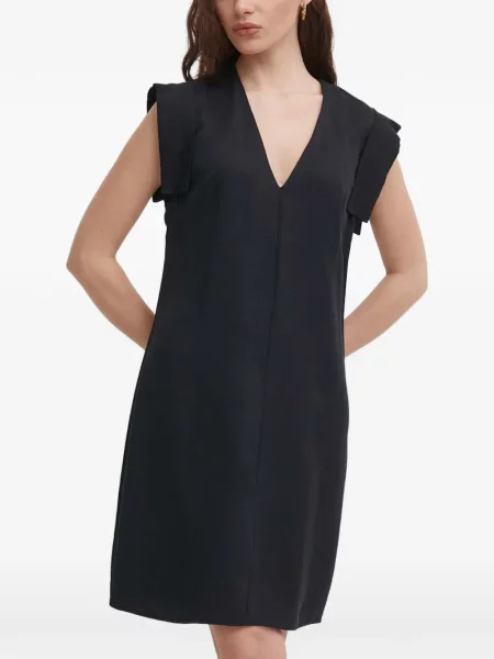 Rochie mini Benetton cu decolteu în V negru