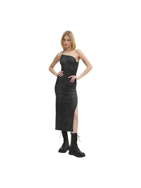 Rick Owens Lilies sukienka midi dopasowana czarny