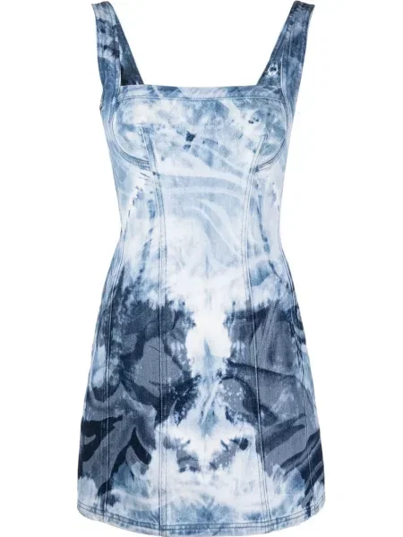 Rochie din denim Alberta Ferretti albastru