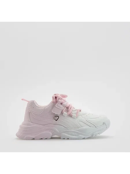 Reserved Könnyű műbőr sportcipő pasztellpink