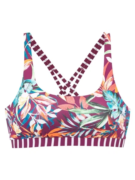 VENICE BEACH Sutien costum de baie verde / verde petrol / portocaliu / bordeaux roșu
