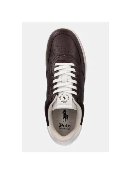 Sneakersy Polo Ralph Lauren skórzane brązowe