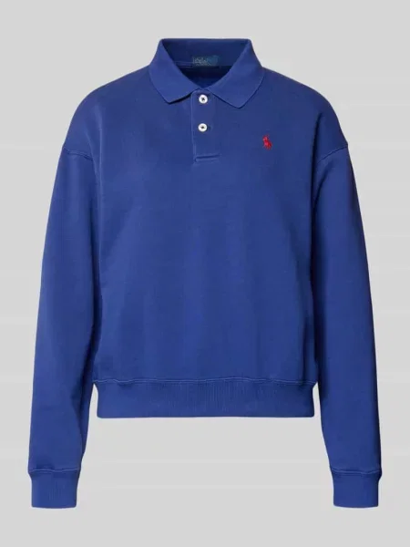 Bluza o kroju regular fit z mieszanki bawełny Polo Ralph Lauren niebieska