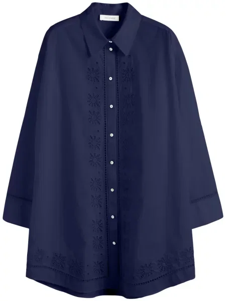 Rochie tip cămașă Chinti & Parker cu broderie de costum albastru