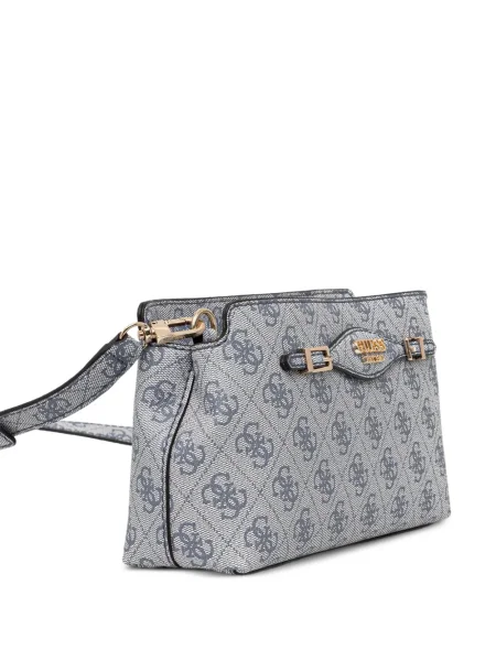 Crossbody torbica Guess s autogramom plava