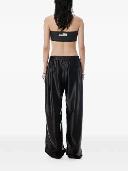 Pantaloni Alexander Wang din satin negru