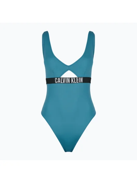 Costum de baie pentru femei Calvin Klein Intense Power One Piece Fashion Fit storm blue albastru