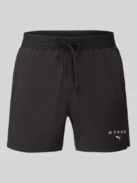 Szorty sportowe o kroju regular fit z nadrukiem z logo Puma Performance czarne